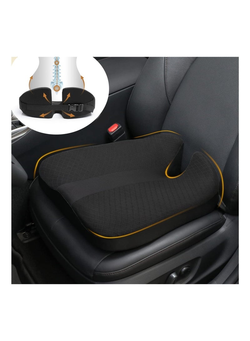 Bukela Elevated Car Seat Cushion for Improved View , Reduces Lower Back Pressure & Supports Spine, Ideal for Long Trips,  Black Truck Seat Cushion - Image 1